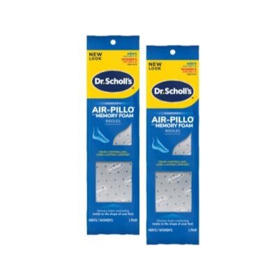 2 Pack - Dr. Scholl's Double Air-Pillo Insoles Men's or Women's 1 Pair Each