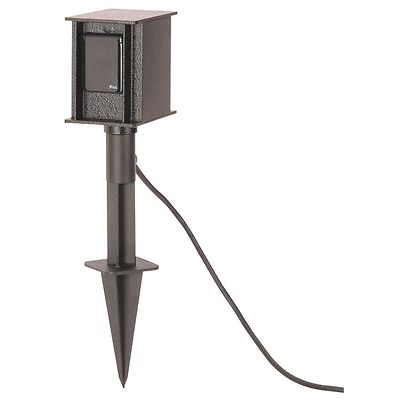 Steckdosensäule mit Erdspiess IP44 Aluminium 2 Steckdosen  Albert