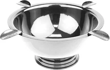 Stinky Cigar Ashtray, 4 Stainless Steel Stirrups, 8-Inch Diameter, 3-Inch Deep
