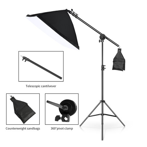 US Telescopic Boom Arm With Sandbag for Speedlite Flash Softbox LED Video Light - Picture 15 of 17