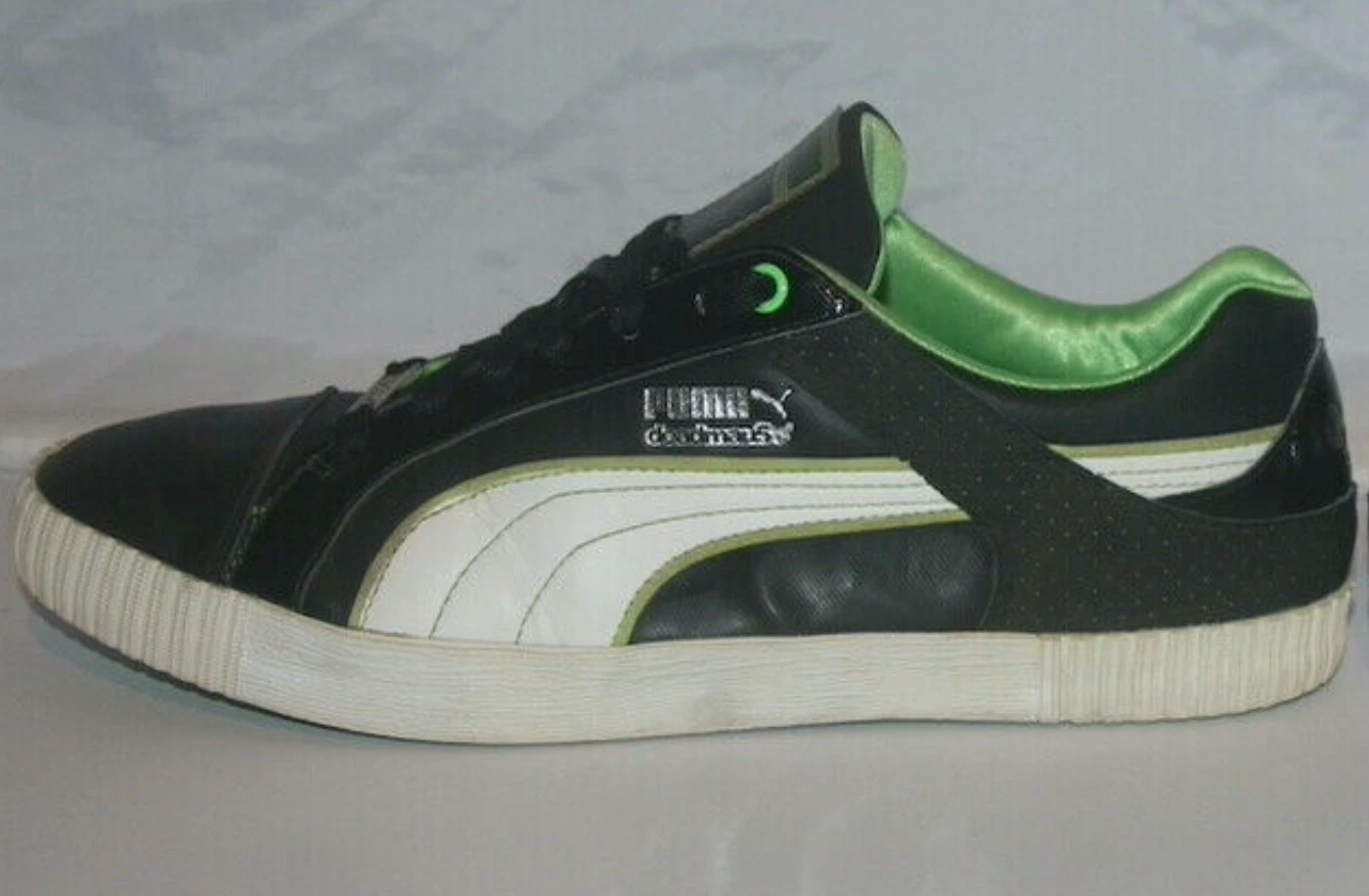 Scarpe da ginnastica uomo Puma Deadmau5 rare in vera pelle nera da collezione taglia UK 9