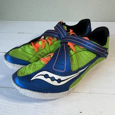 Saucony Uplift HJ Flexfilm Track Shoes Unisex Slime/Blue/Orange Size 11 20191-1