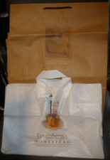 Lot of Vintage Longaberger Bags 2 Plastic 12"16 8 Paper 19"x16"