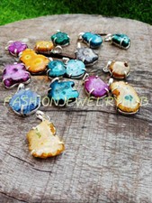 Quartz Druzy Gemstone Ethnic Handmade Pendant 10pcs Lot FP-1311