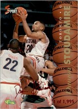 1995-96 Classic 5-Sport Red Signature #S6 Damon Stoudamire Rookie /1995 Toronto