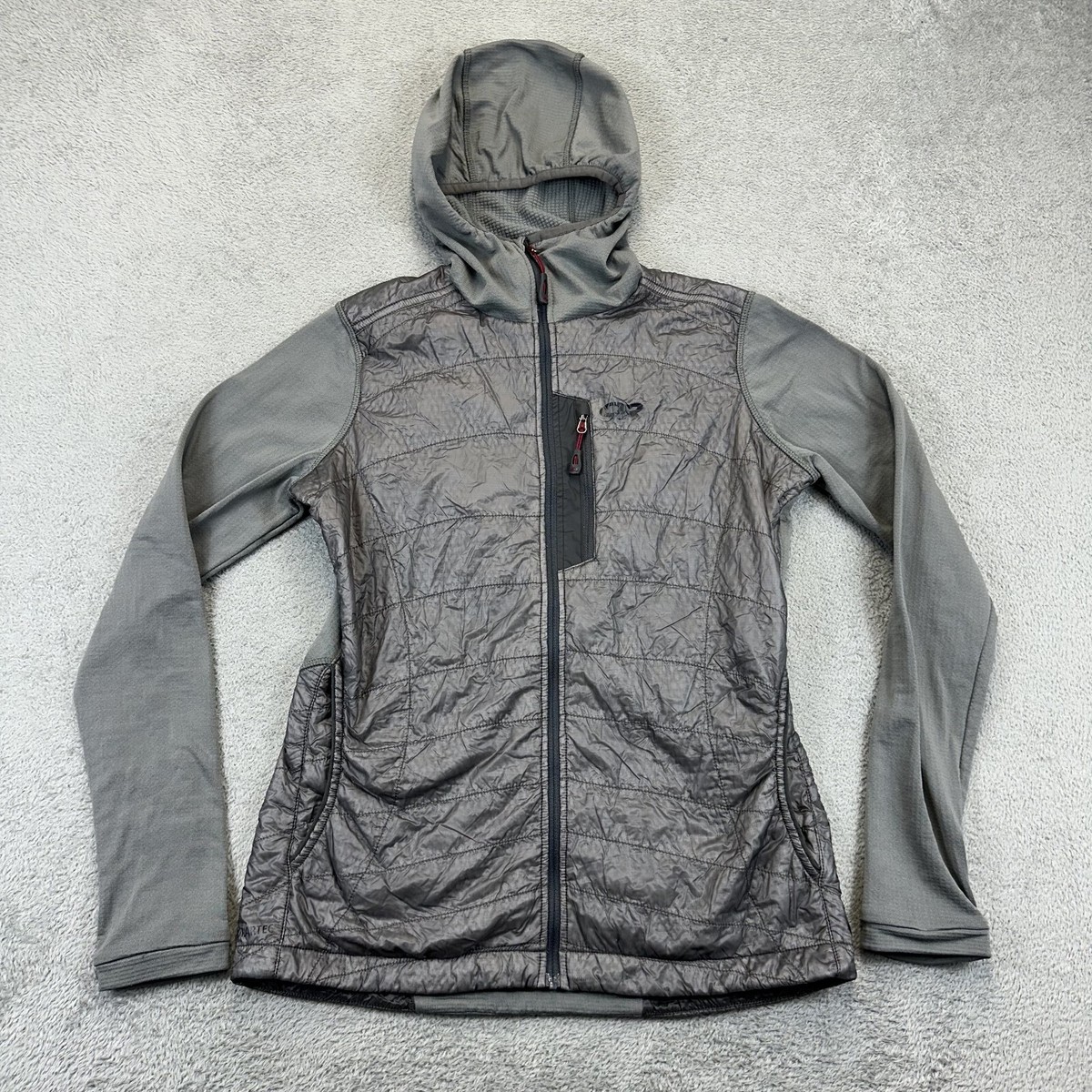 Outdoor Research Jacket Womens Small S Gray Deviator Insulated Hoodie Full  Zip