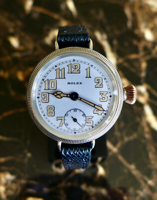 A LARGE GENTS WW1 1916-17 BRITISH MILITARY ROLEX