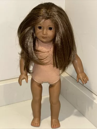 American Girl 18”Doll 2014 Nude Body Brown Eyes, Skin and Hair