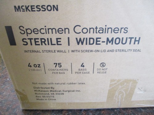 300 McKesson Specimen Container for Pneumatic Tube Systems Sterile Screw Cap - Picture 8 of 9