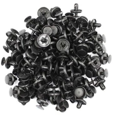 100 pcs Fender Push Clips Retainer Plastic Rivet Fastener 7mm For Toyota Pontiac