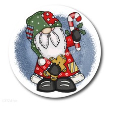 Whimsical Christmas Santa w/Candy Cane Scrapbook Stickers Holiday Envelope Seals