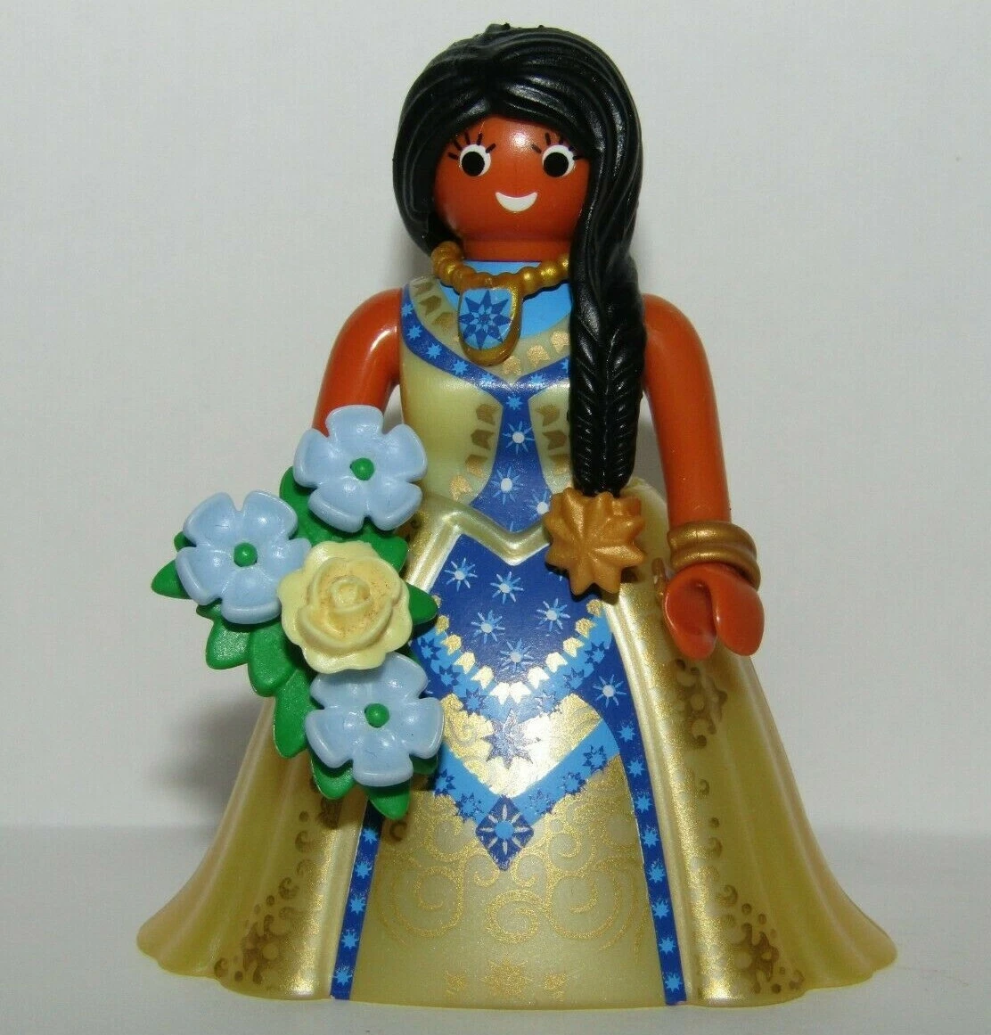 Playmobil Indian Hindu Princess w yellow blue golden dress