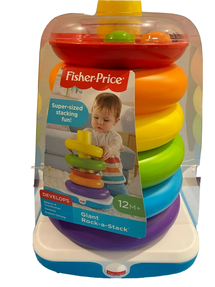 NEW Fisher Price Giant Rock a Stack with 6 Rings | eBay
