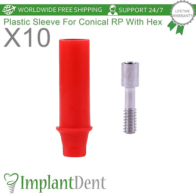 10x Dental Anti Rotational Castable Prosthetic RP Conical Hex System 2.65mm