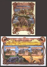 STA577 Guinea 2013 MNH 2 Sheets High CV Wild Animals Elephants