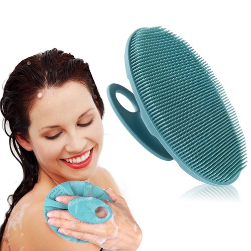 Soft Silicone Body Cleansing Brush Shower Scrubber Gentle Exfoliating and Mas...
