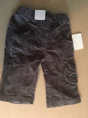 Neue graue Hose mit Stern für kleine Mädchen Alter 2-4 M - verstellbarer Bund Pull to Fit