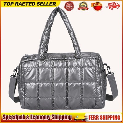 Fashion Quilted Lattice Shoulder Bags Female Solid Color Nylon Crossbody Bags