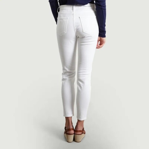 Current Elliott size UK 6 8 Skinny Jeans The Stiletto White Embroidery RRP £318 - Picture 2 of 9
