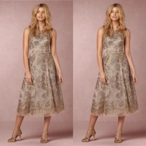 Vestido midi de encaje BHLDN hasta ahora Eleanor talla 6 - Imagen 2 de 13