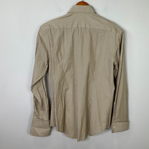 ZARA Herrenhemd Herren Größe XXL braun gestreift französische Manschette langärmelig Baumwolle 2XL - Bild 5 von 11