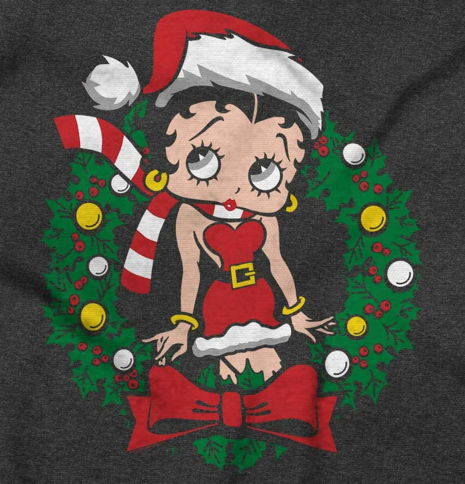 Betty Boop Santa Navidad Navidad Guirnalda Damas Corbata Sin mangas Foto 2 de 3