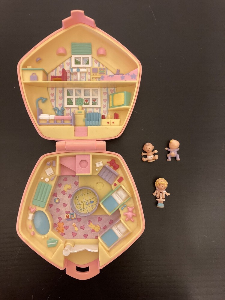 Vintage 1992 Polly Pocket Dr Pollys Baby Care Centre Bluebird Toys 100% Complete
