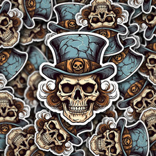 Skull Vinyl Sticker - A Bold Statement of Intrigue