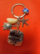 Beach Keychain Key Ring Valentines Gift Charms Bead Turtle Love Ocean Sea Life