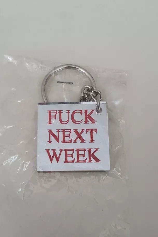SS15 Supreme Mirror keychain F UCK NEXT WEEK keyring box logo New Accessory