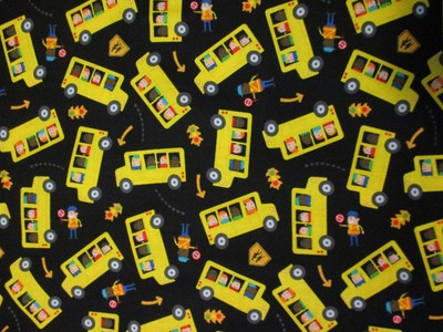 BonEful Fabric FQ Cotton Black White Baby Boy Decor Car Tow Truck School Bus B/&W