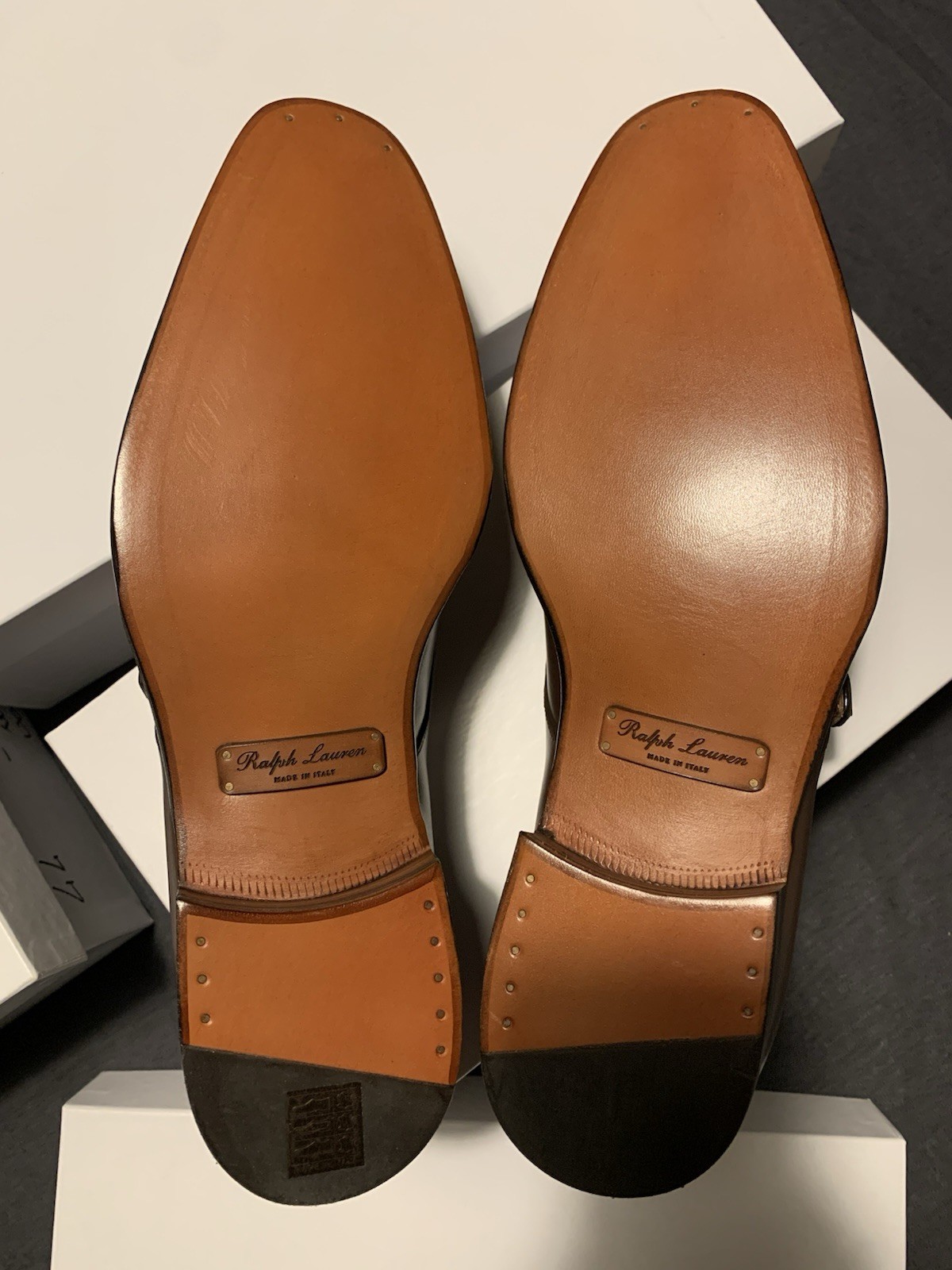 Ralph Lauren Purple Label Dark Brown Darnell Monk Shoes in size 10.5D thumbnail 5