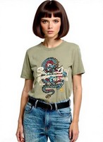 Superdry Womens Tokyo Vintage Logo Graphic Relaxed T-Shirt Ladies Diamonte Tee