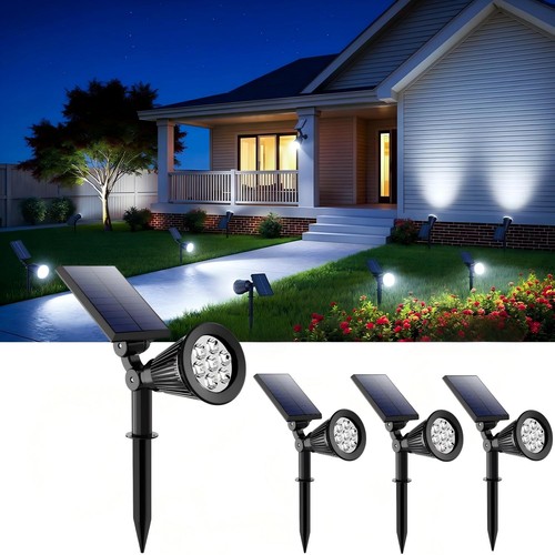 4x LED Solar Spot Light Outdoor Pathway Landscape Spotlight Garden Security Lamp - Picture 9 of 30