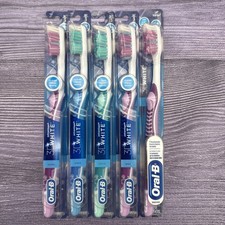 5 LOT Oral-B Advantage 3D White Vivid Toothbrush SOFT NOS 2009 P G USA