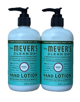 2 pack Mrs. Meyer's Clean Day Hand Lotion Basil 12 oz