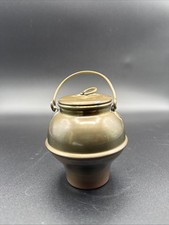 Swedish Antique Hand Forged Copper Pot Miniature Kitchen 3” Tall
