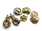 No Gold Silver Jewelry Lot Junk Vintage Trifari Earrings GP Brooch Wear Repair