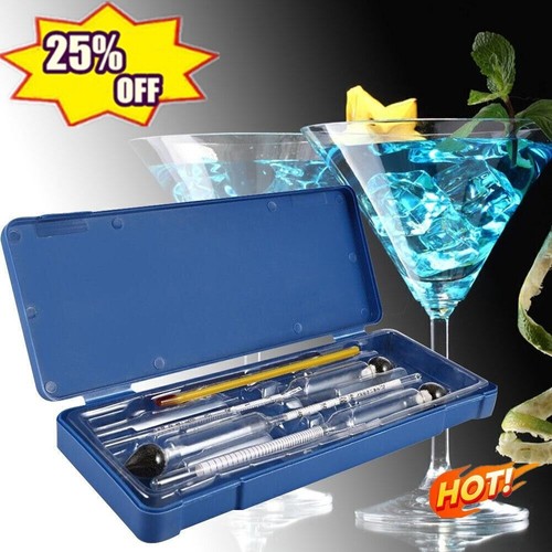 3PCS Mit Alkoholmeter Meter Alkohol Tester 0-100% Hydrometer Spirit Thermometer