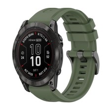 For Garmin Fenix 7X Pro 51mm Pure Color Steel Buckle 26mm Self Strap