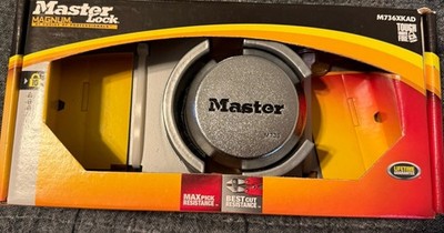 Master Lock M736XKAD Magnum Padlock MAX Pick & BEST Cut Resistance Silver