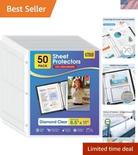Versatile 50 Pack of Clear Document Protectors - 8.5 x 11 for Home & Office