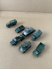 Vintage Lesney Military Diecast Vehicles X 7 Army Tanks & Trucks Job Lot