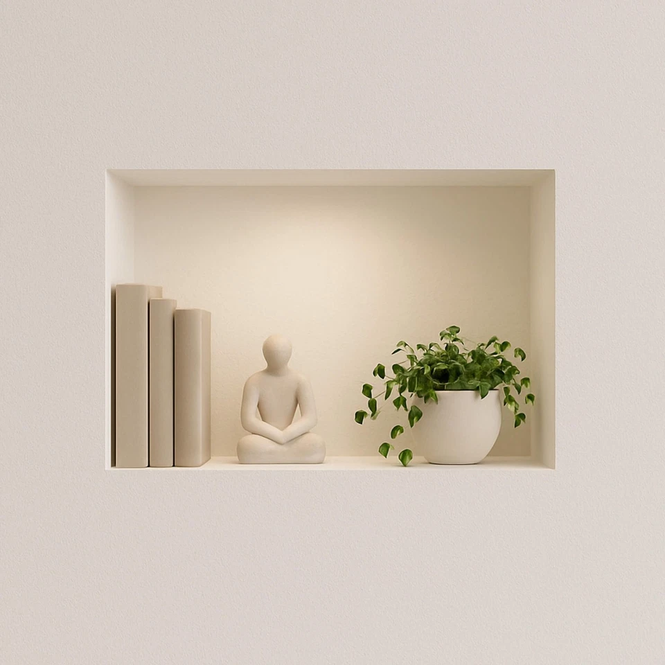 Dalsys Wandnische imprägnierte Gipskarton-Duschnische für Bad und Wohnräume