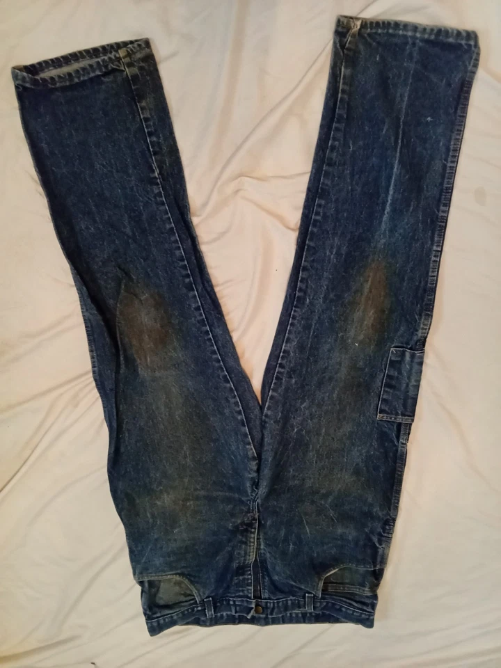 Lote de 2 pares de pantalones de mezclilla Bulwark FR para hombre resistentes al fuego pierna recta lavado medio 36x32  Foto 4 de 4