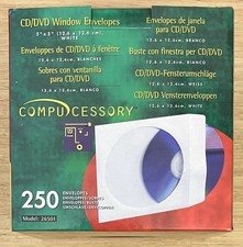 OPEN BOX UNUSED Box of 250 Compucessory CD/DVD Window Envelopes 5 X 5