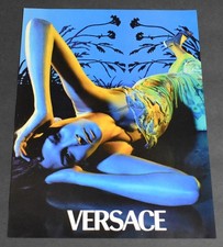 1999 Print Ad Sexy Fashion Long Legs Lady Heels Brunette Versace Dress Smooth TP