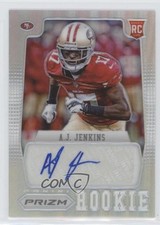 2012 Panini Prizm Silver Prizm Auto 11/99 AJ Jenkins #201 Auto 0v1