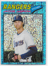 2026 Topps Heritage Chrome Light Blue Sparkle Refractors #98 Jacob deGrom