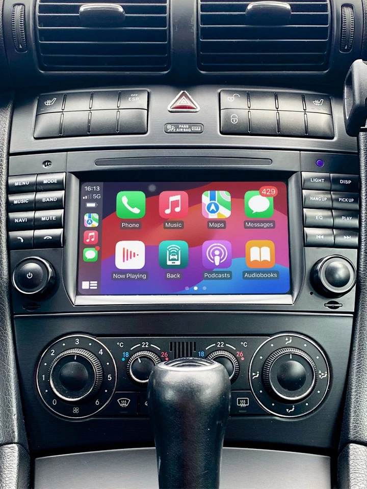 Android 14 Autoradio Carplay Navi für Mercedes Benz C-Klasse W203 C209 2004-2007 - Bild 2 von 4